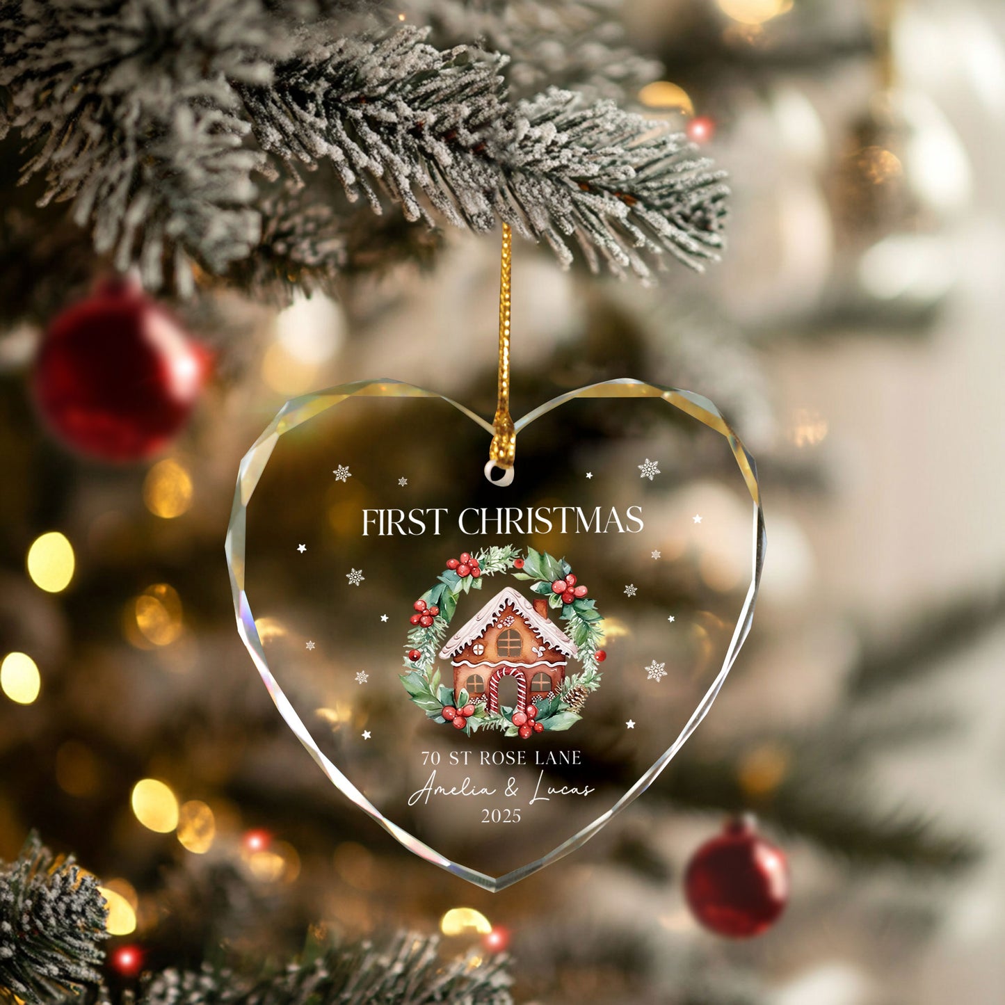 Custom First Christmas Married Ornament 2025, New Home Ornament For Anniversary