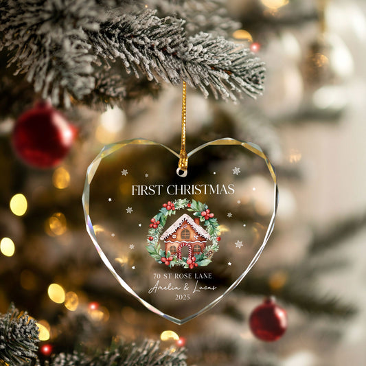 Custom First Christmas Married Ornament 2025, New Home Ornament For Anniversary
