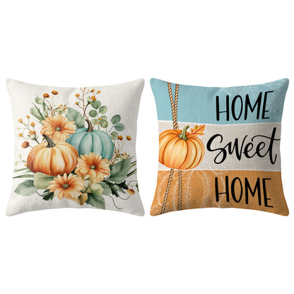 Thanksgiving Fall Decorative Pillow Set of 2 or 4, Harvest Throw Pillows for Home Decor, Gifts for Family