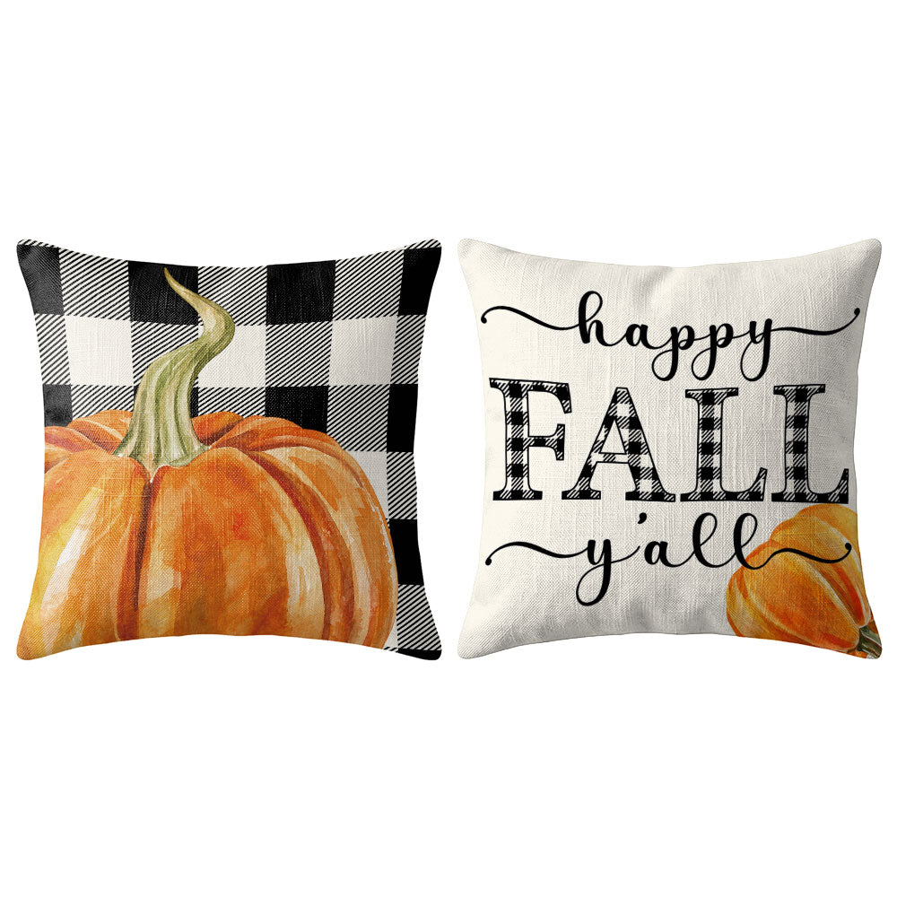 Thanksgiving Fall Decorative Pillow Set of 2 or 4, Harvest Throw Pillows for Home Decor, Gifts for Family