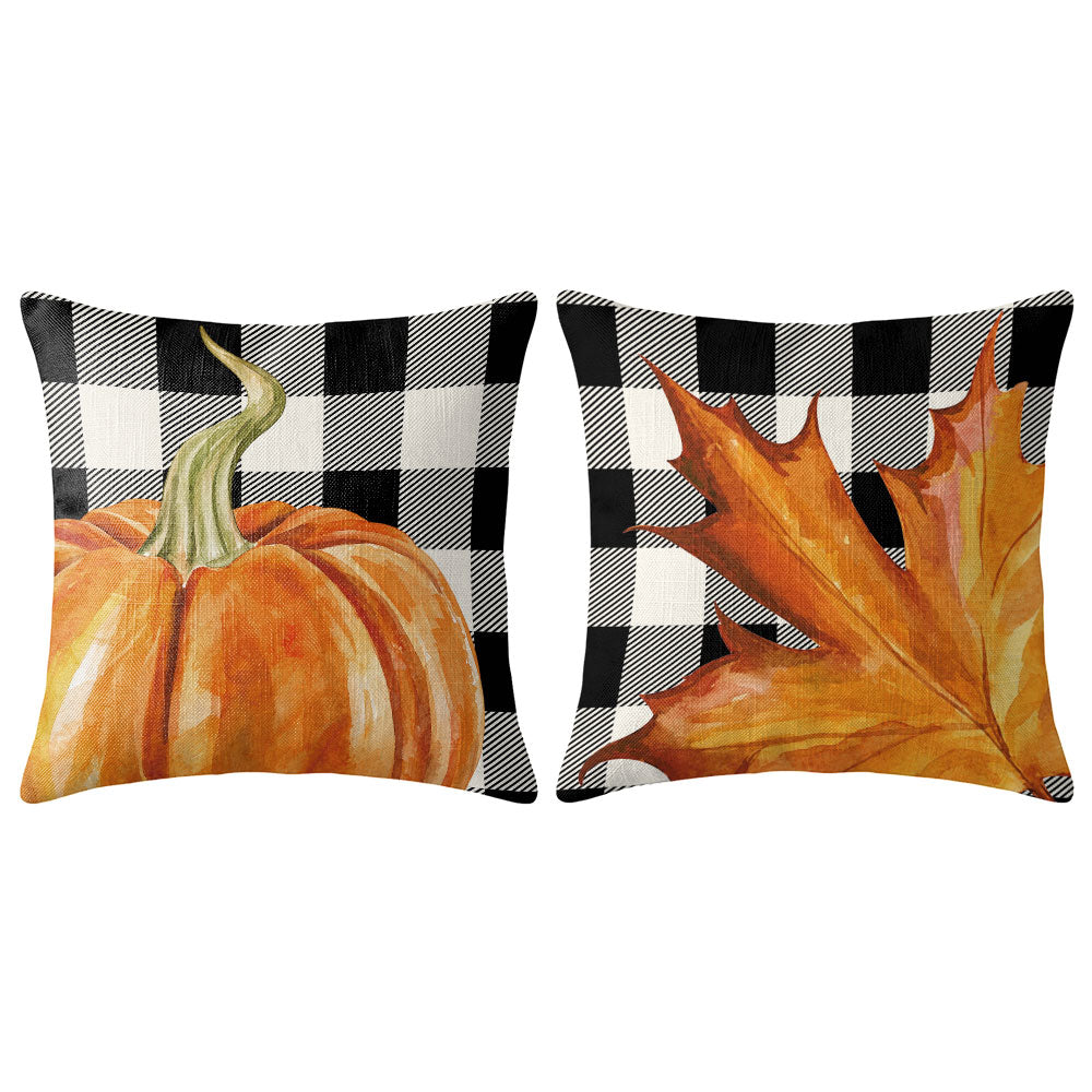 Thanksgiving Fall Decorative Pillow Set of 2 or 4, Harvest Throw Pillows for Home Decor, Gifts for Family
