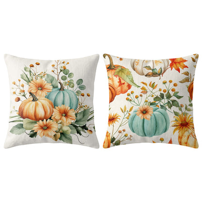 Thanksgiving Fall Decorative Pillow Set of 2 or 4, Harvest Throw Pillows for Home Decor, Gifts for Family