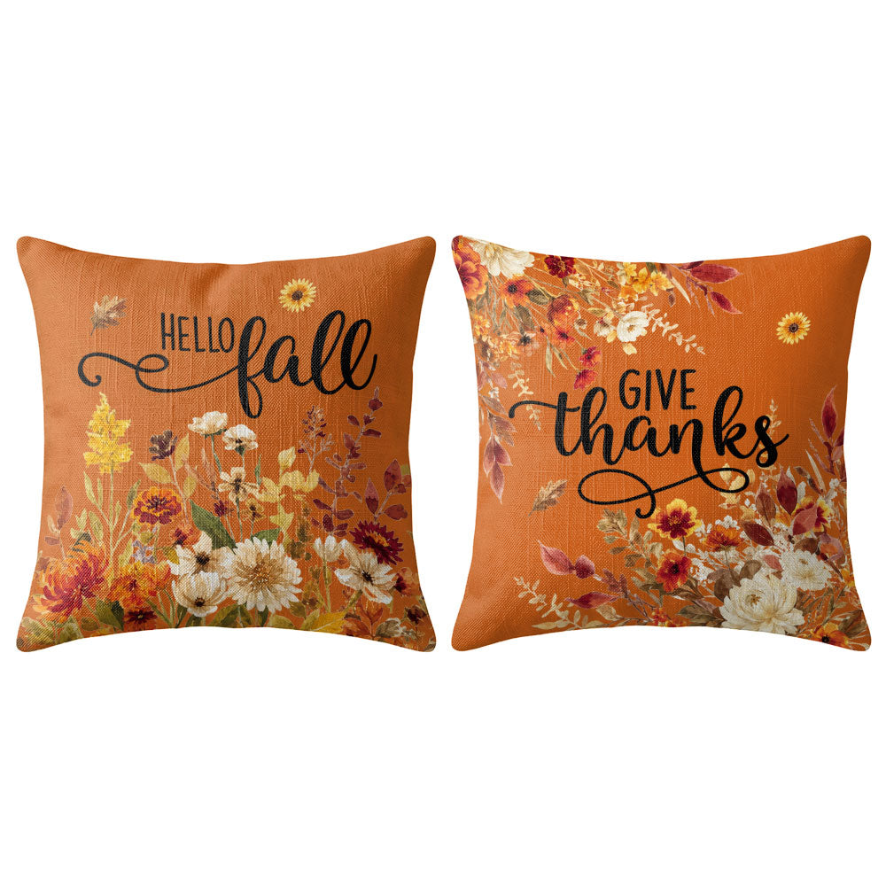 Thanksgiving Fall Decorative Pillow Set of 2 or 4, Harvest Throw Pillows for Home Decor, Gifts for Family