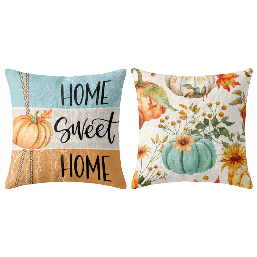 Thanksgiving Fall Decorative Pillow Set of 2 or 4, Harvest Throw Pillows for Home Decor, Gifts for Family