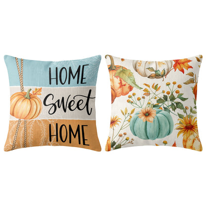 Thanksgiving Fall Decorative Pillow Set of 2 or 4, Harvest Throw Pillows for Home Decor, Gifts for Family