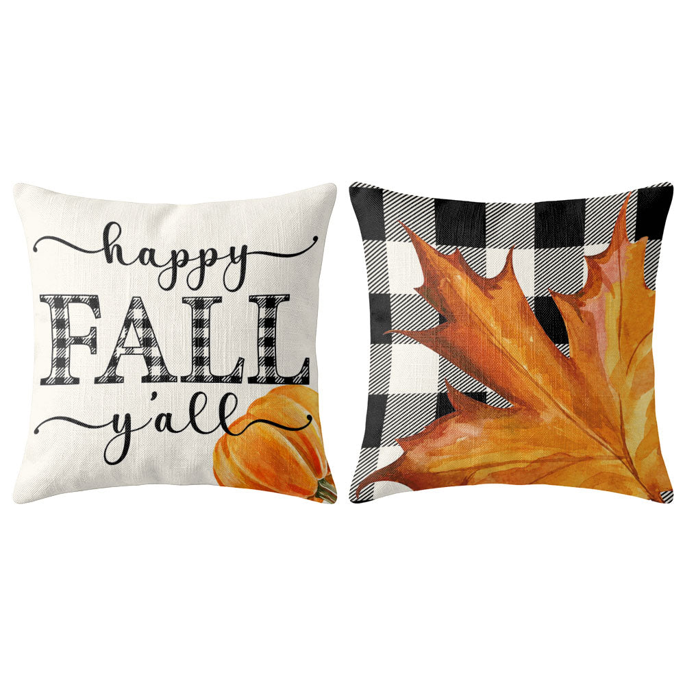 Thanksgiving Fall Decorative Pillow Set of 2 or 4, Harvest Throw Pillows for Home Decor, Gifts for Family
