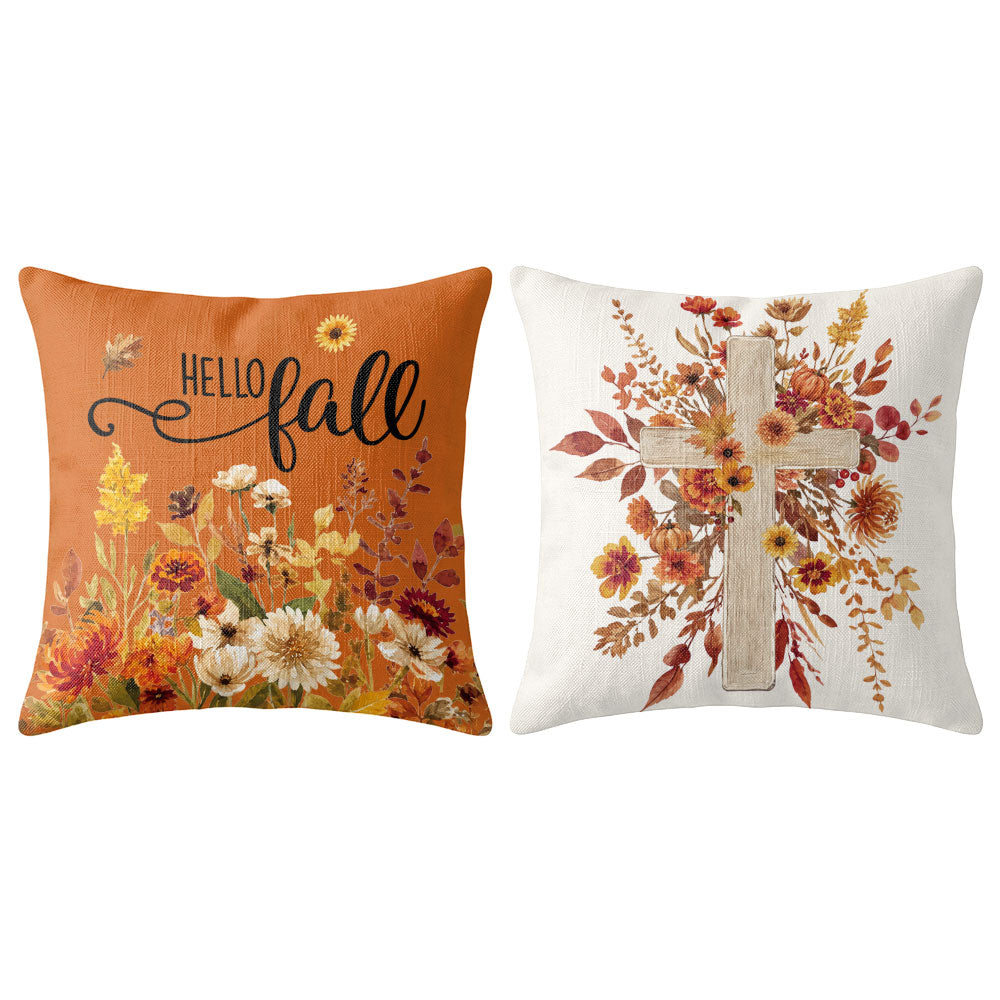 Thanksgiving Fall Decorative Pillow Set of 2 or 4, Harvest Throw Pillows for Home Decor, Gifts for Family