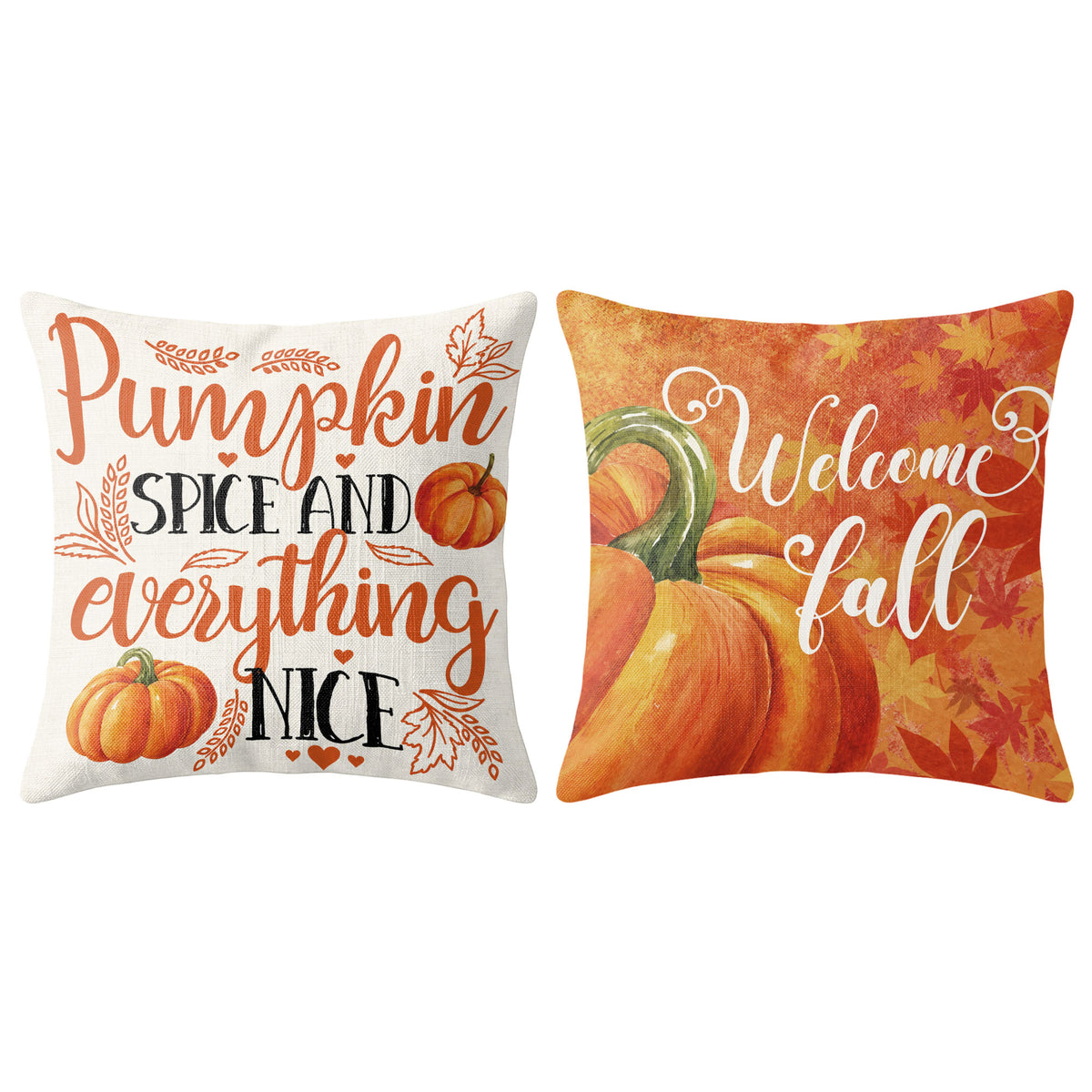 Thanksgiving Fall Decorative Pillow Set of 2 or 4, Harvest Throw Pillows for Home Decor, Gifts for Family