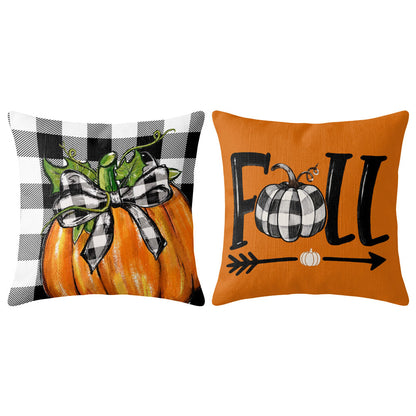 Thanksgiving Fall Decorative Pillow Set of 2 or 4, Harvest Throw Pillows for Home Decor, Gifts for Family