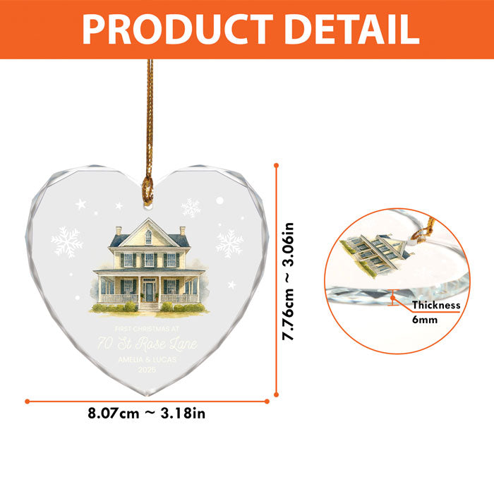 Personalized Couple Christmas Ornaments, First Home Ornament 2025 For Couples