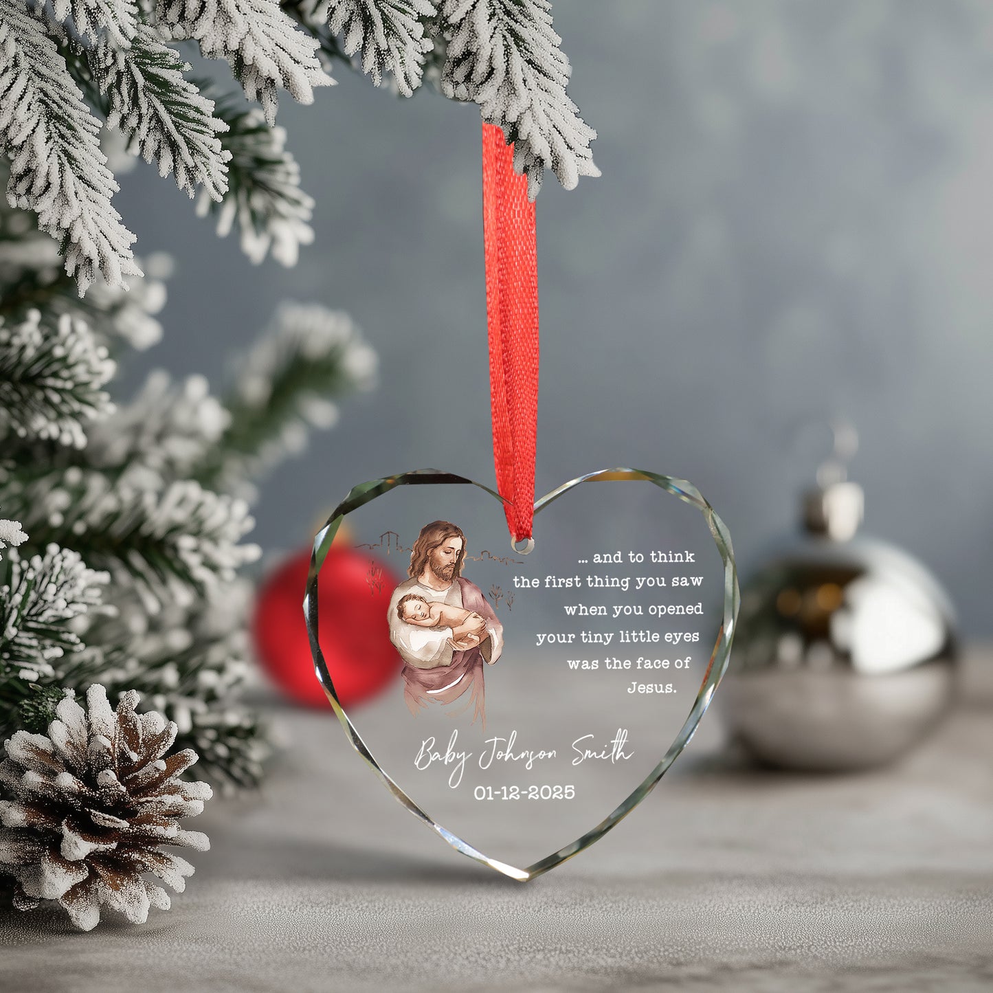 Personalized Baby Angel Ornaments For Christmas Tree, Miscarriage Gifts For Mothers