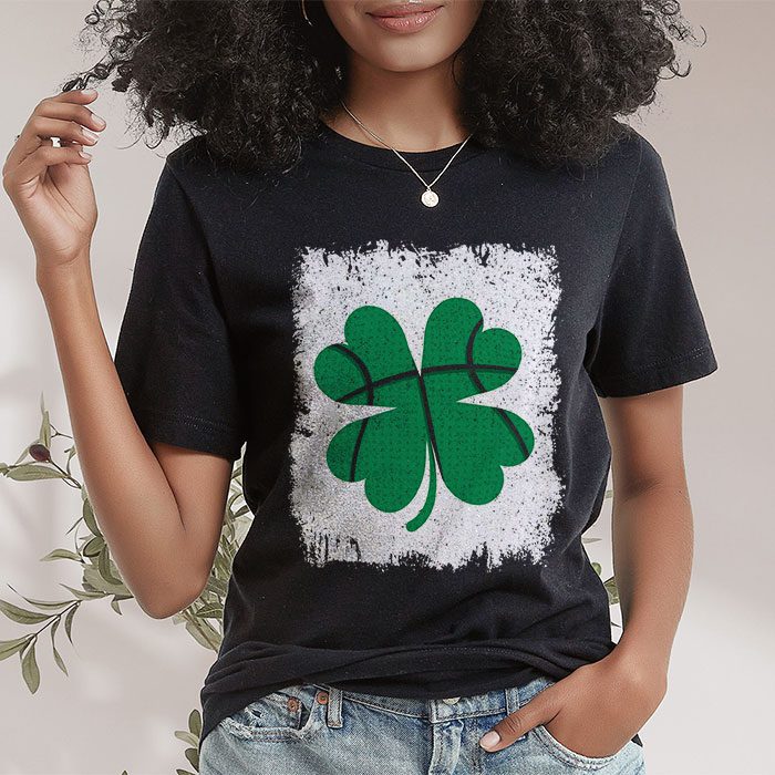 St Patricks day Shamrock Basketball Irish Boys Girls Men T-Shirt