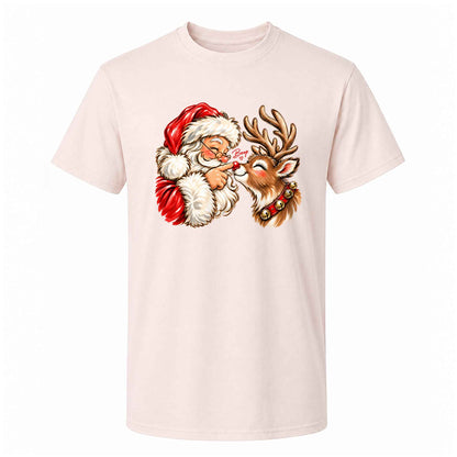 Funny Christmas Shirt  - Reindeer Santa Claus Boop T-shirt Sweatshirt - Trendy Christmas Gift for Friends, Self Gift