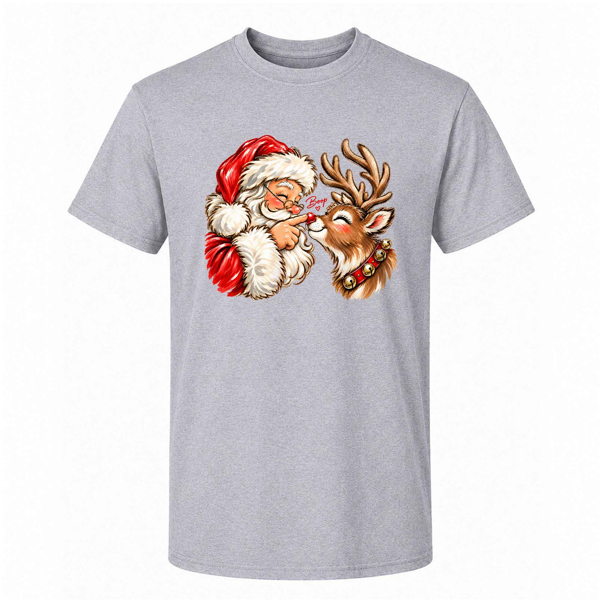 Funny Christmas Shirt  - Reindeer Santa Claus Boop T-shirt Sweatshirt - Trendy Christmas Gift for Friends, Self Gift