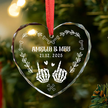 Custom Wedding Gift For Couple Family Or Friends, Engaged Christmas Ornament 2025