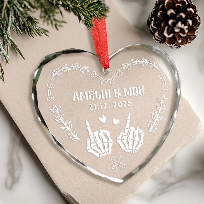 Custom Wedding Gift For Couple Family Or Friends, Engaged Christmas Ornament 2025