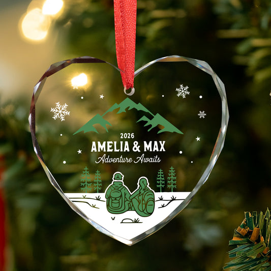 Personalized Christmas Ornaments for Couples, New Adventure Mr and Mrs Ornament 2025