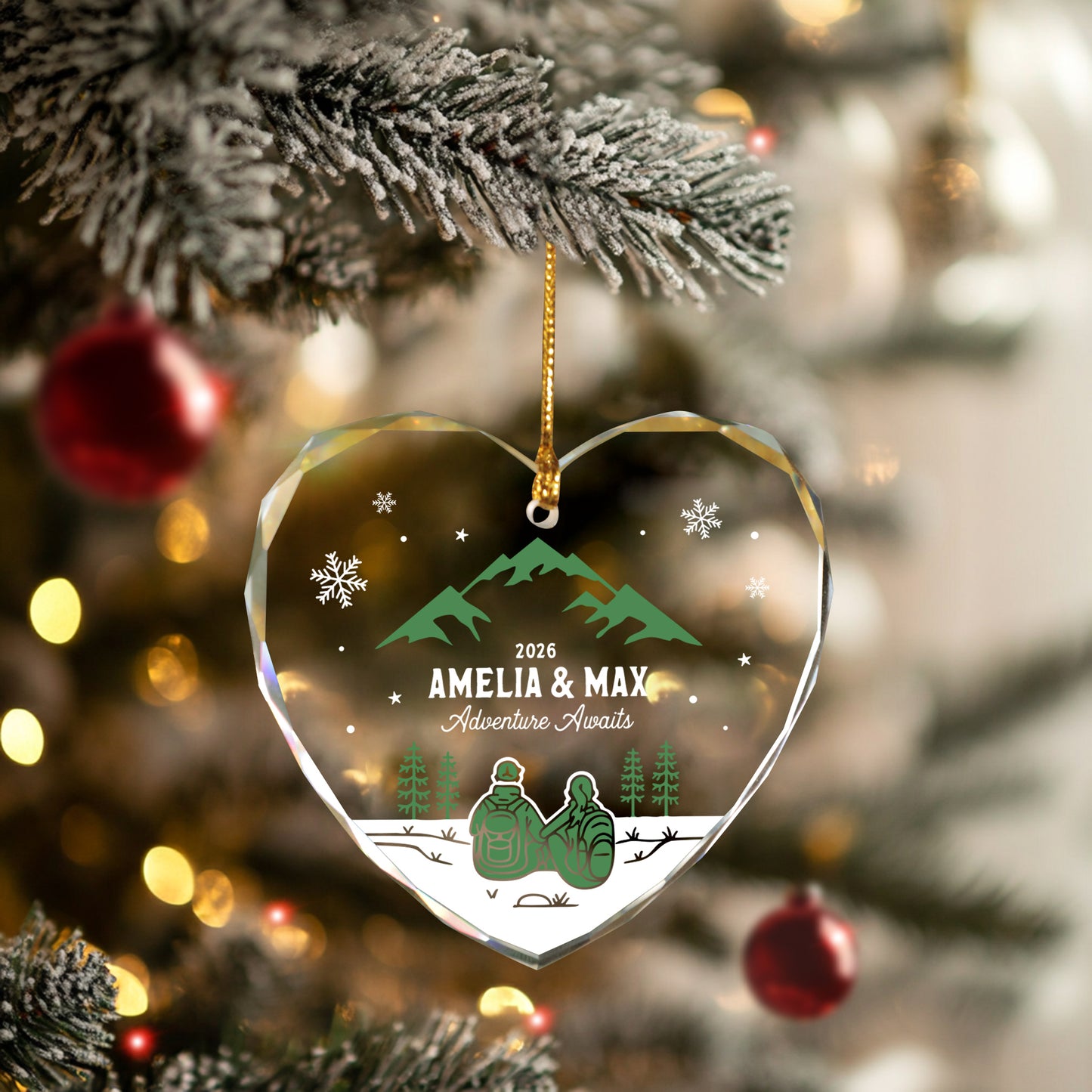 Personalized Christmas Ornaments For Couples, New Adventure Mr And Mrs Ornament 2025
