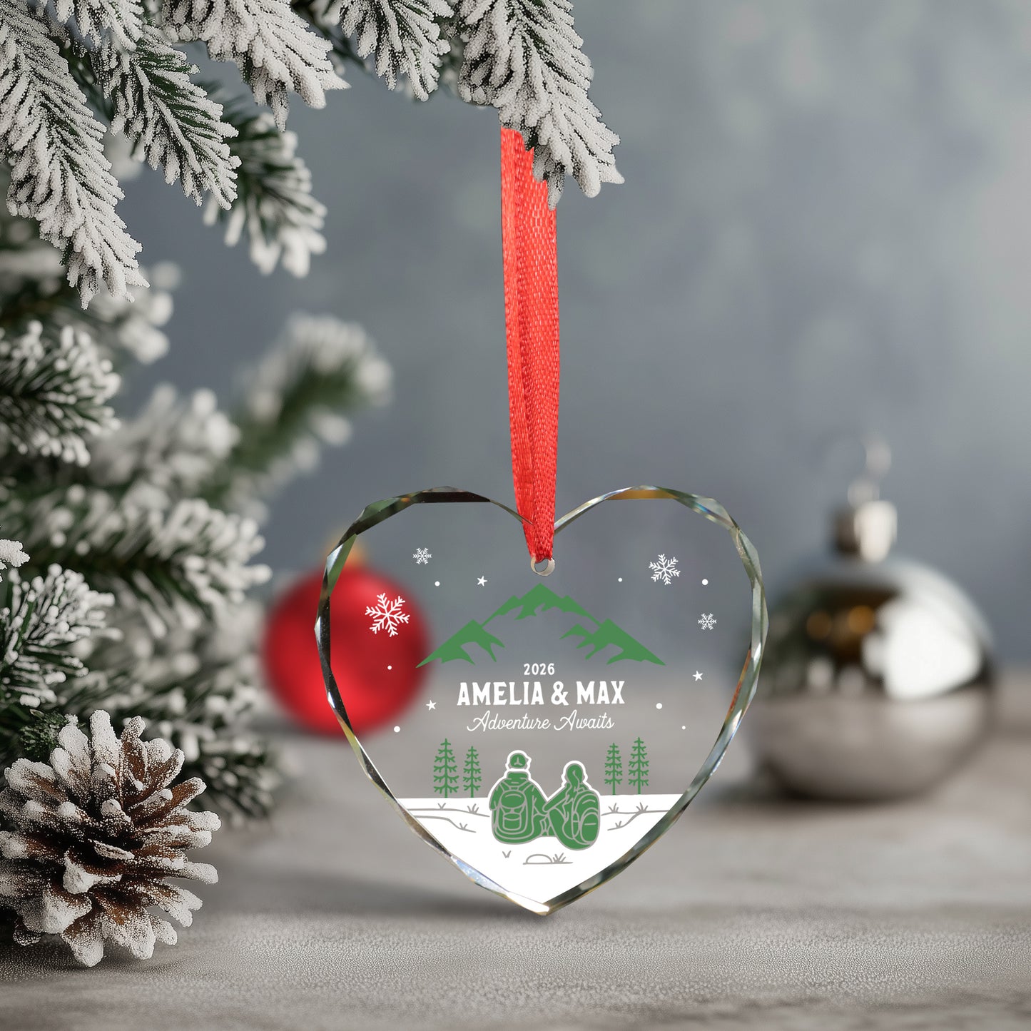 Personalized Christmas Ornaments For Couples, New Adventure Mr And Mrs Ornament 2025