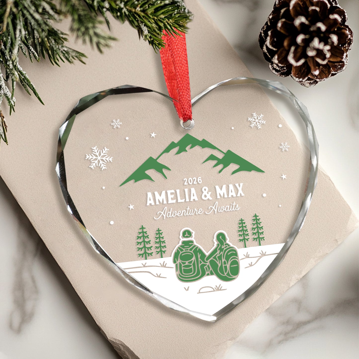 Personalized Christmas Ornaments For Couples, New Adventure Mr And Mrs Ornament 2025