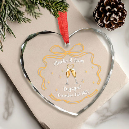 Engagement Ornament 2025 Personalized, Mr and Mrs Gifts For Holiday