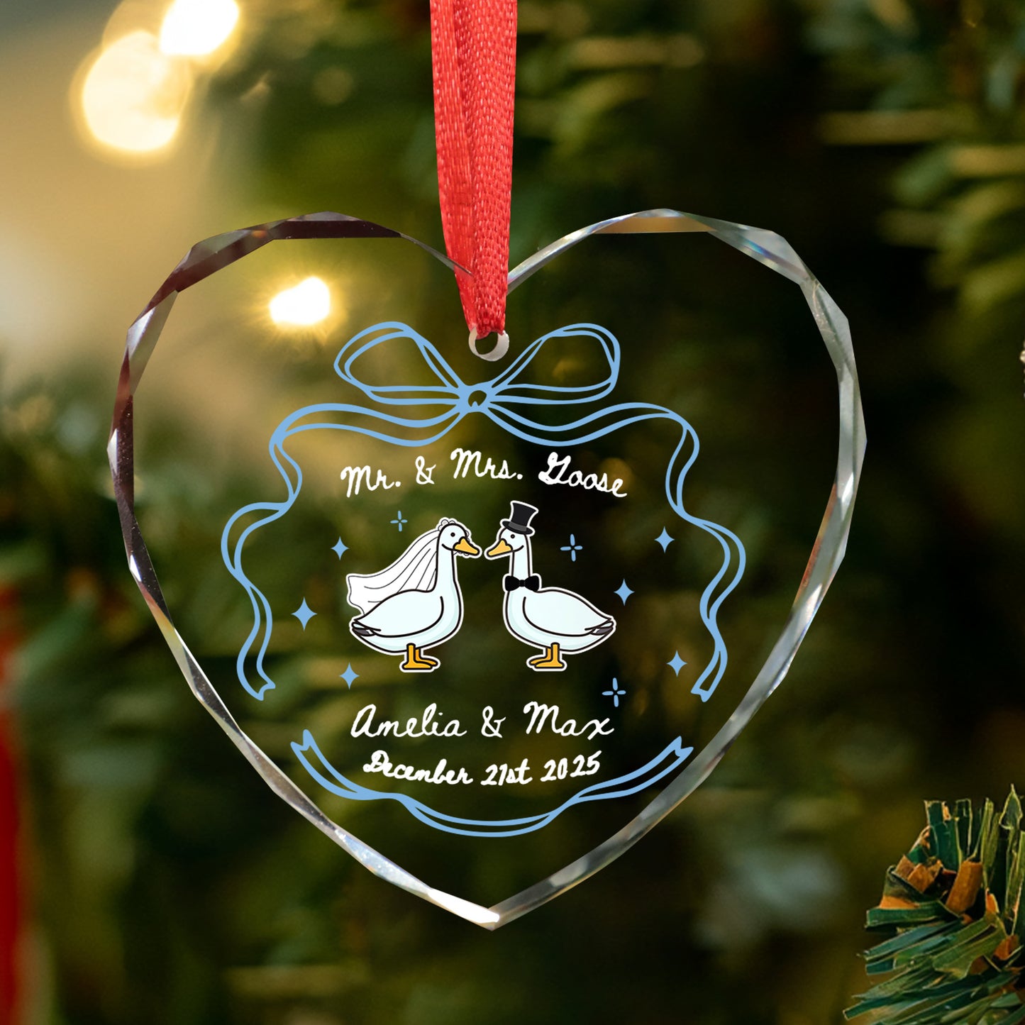 Personalized Christmas Ornaments For Couples, House Warming Gifts New Home