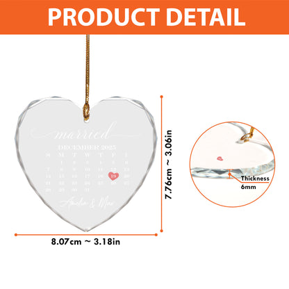 Personalized 1st Married Christmas Ornaments 2025, Wedding Gifts For Couples Or Friends