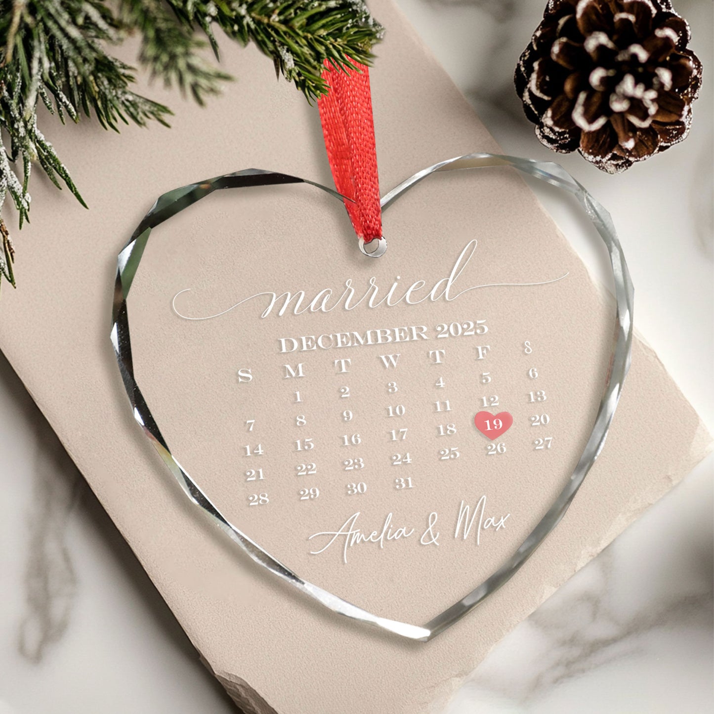 Personalized 1st Married Christmas Ornaments 2025, Wedding Gifts For Couples Or Friends