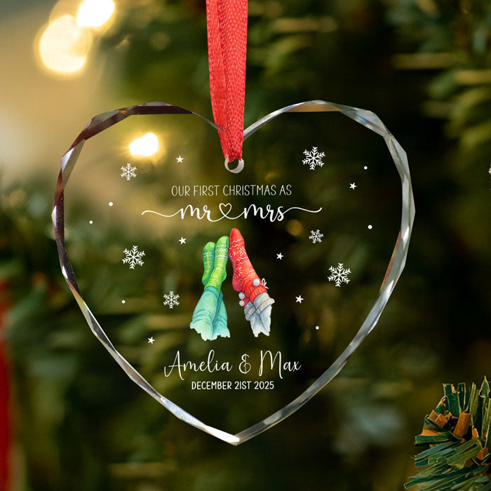 Personalized 1st Christmas Ornament For Couple Friends Or Loved Ones