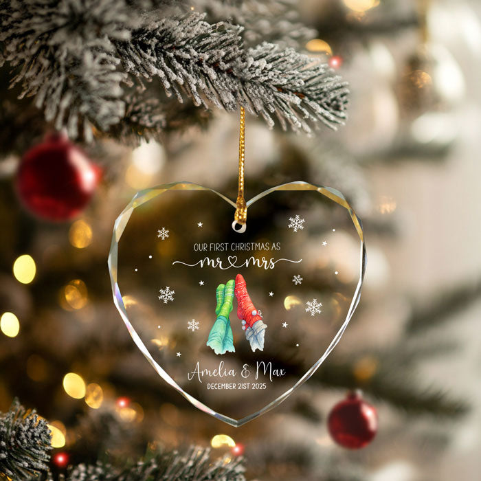 Personalized 1st Christmas Ornament For Couple Friends Or Loved Ones
