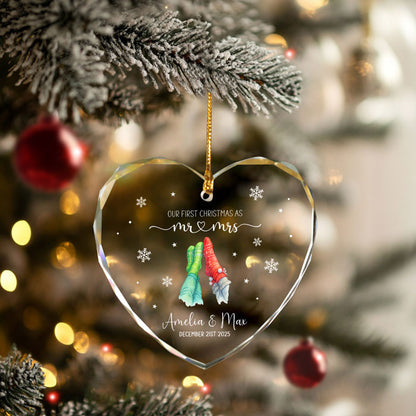 Personalized 1st Christmas Ornament For Couple Friends Or Loved Ones