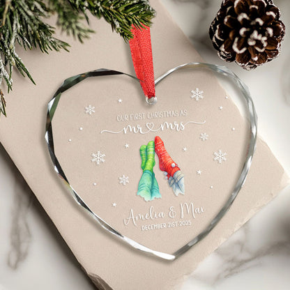 Personalized 1st Christmas Ornament For Couple Friends Or Loved Ones
