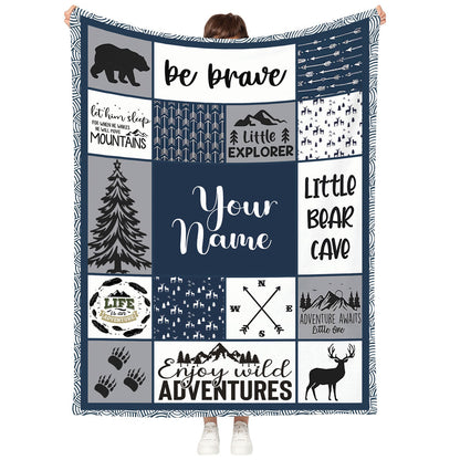 Personalized Baby Blankets With Name, Custom Fleece Baby Blanket