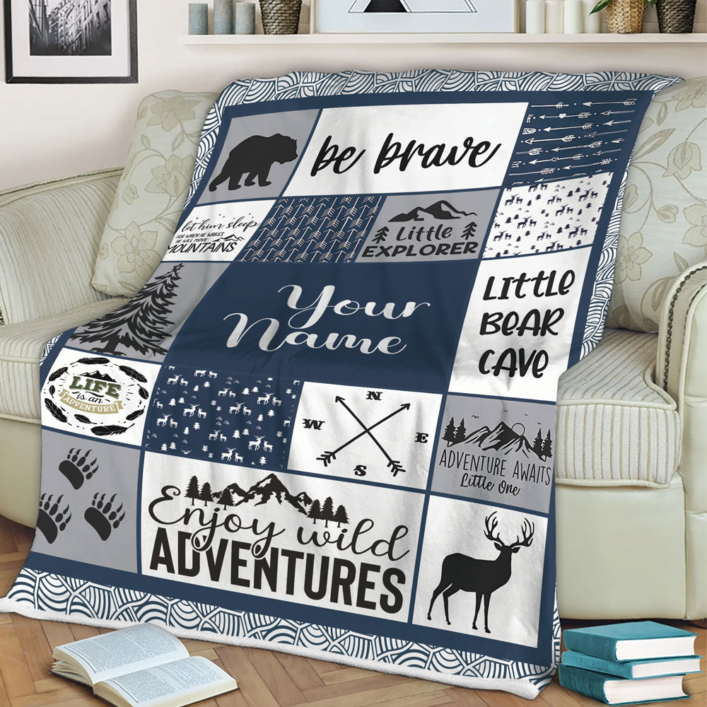 Personalized Baby Blankets With Name, Custom Fleece Baby Blanket