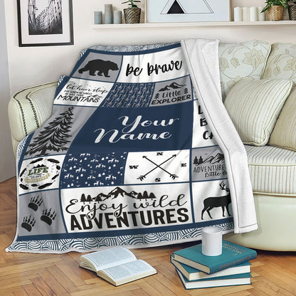 Personalized Baby Blankets With Name, Custom Fleece Baby Blanket