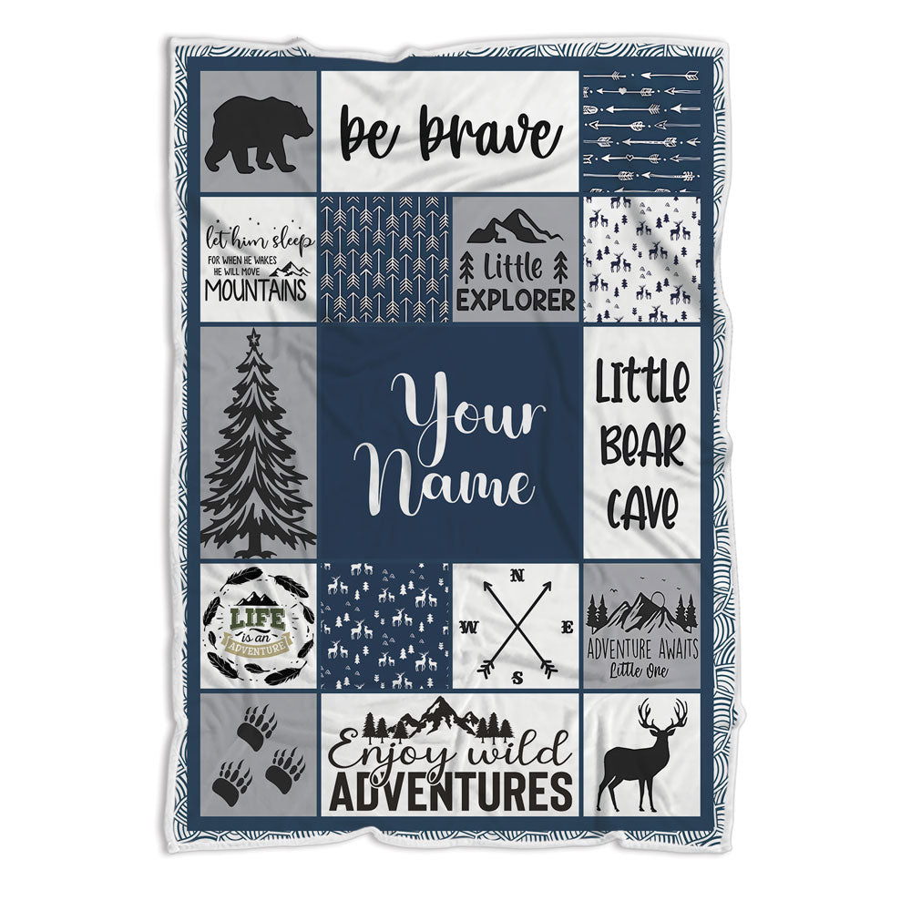 Personalized Baby Blankets With Name, Custom Fleece Baby Blanket