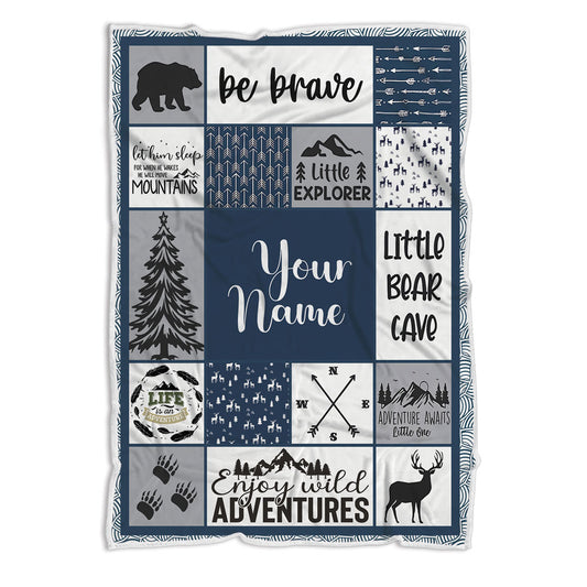 Personalized Baby Blankets With Name, Custom Fleece Baby Blanket