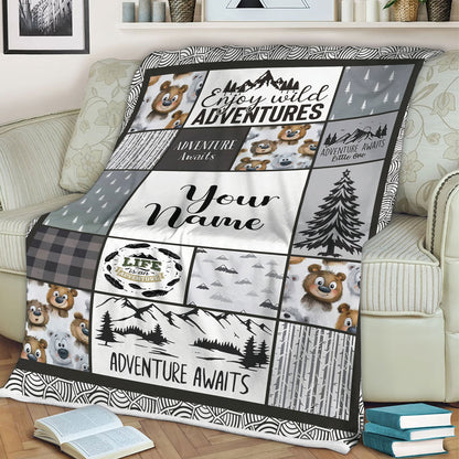 Personalized Baby Blanket For Boys Or Girls, Custom Winter Blankets For Babies