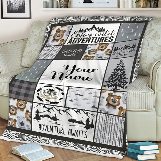Personalized Baby Blanket For Boys Or Girls, Custom Winter Blankets For Babies