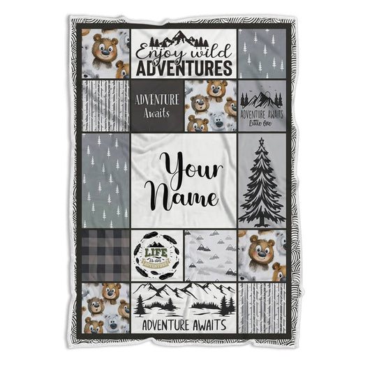 Personalized Baby Blanket For Boys Or Girls, Custom Winter Blankets For Babies