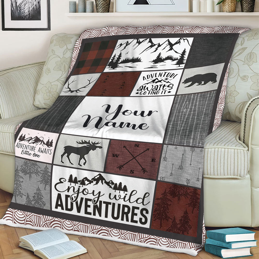 Customized Baby Blanket With Name, Fleece Baby Blanket For Boys Or Girls