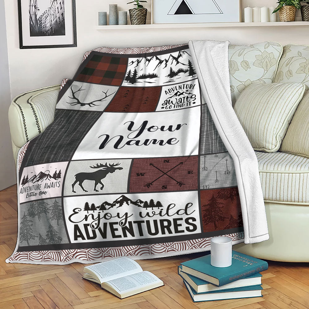 Customized Baby Blanket With Name, Fleece Baby Blanket For Boys Or Girls