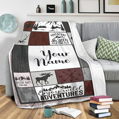 Customized Baby Blanket With Name, Fleece Baby Blanket For Boys Or Girls