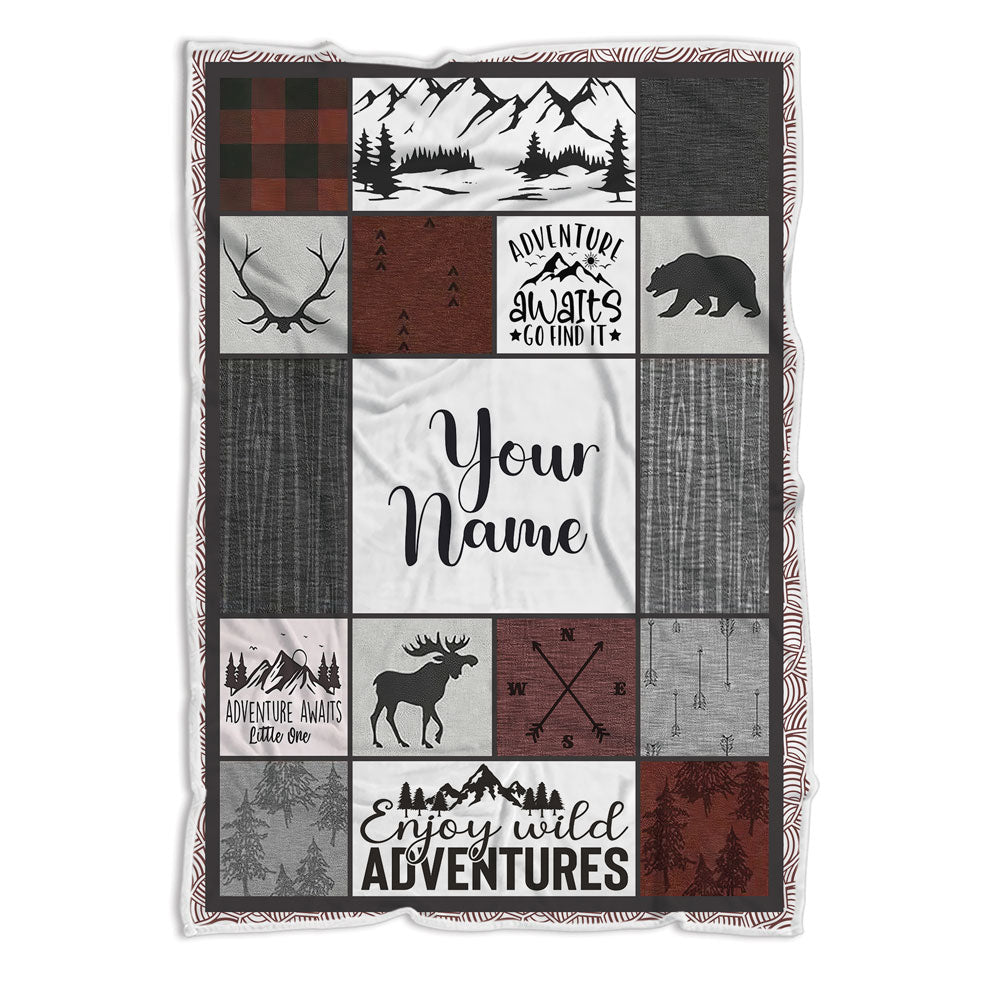 Customized Baby Blanket With Name, Fleece Baby Blanket For Boys Or Girls