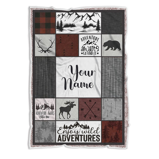 Customized Baby Blanket With Name, Fleece Baby Blanket For Boys Or Girls