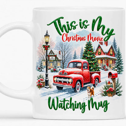 Christmas Movie Mug, Red Truck Christmas Tree Coffee Mug, Holiday Gift for Family