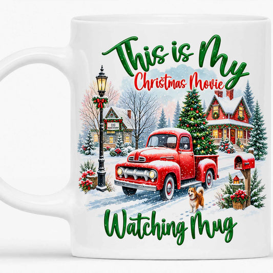Christmas Movie Mug, Red Truck Christmas Tree Coffee Mug, Holiday Gift for Family