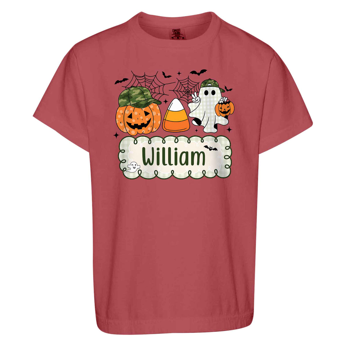 Personalized Halloween Kids Shirt - Custom Name Pumpkin Ghost T-Shirt - Cute Spooky Halloween Outfit for Kids