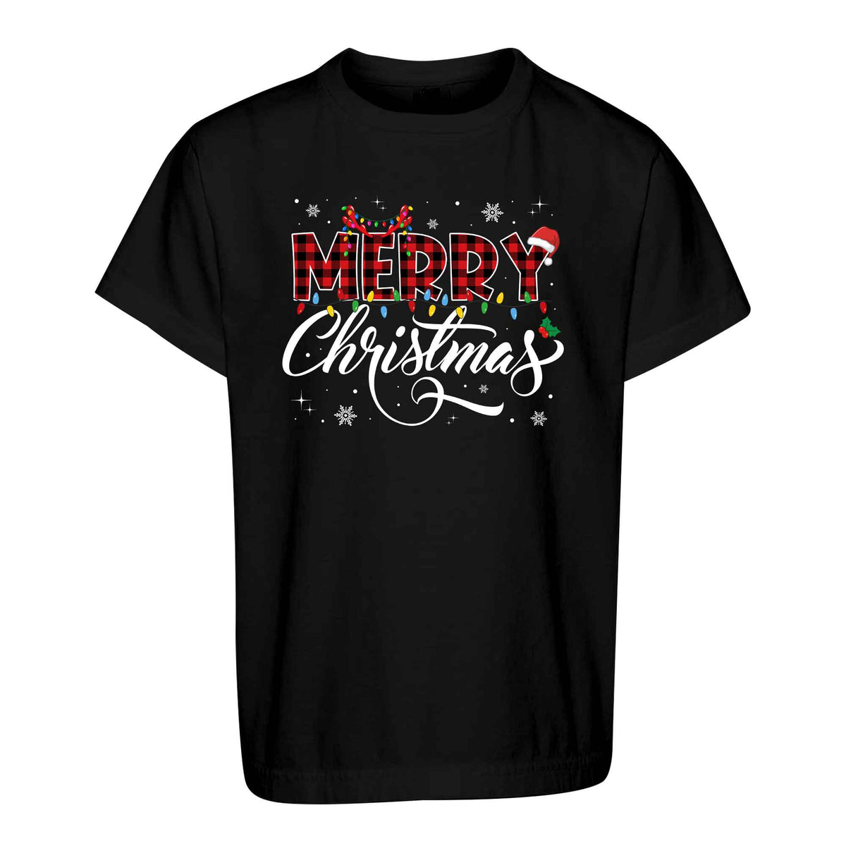 Matching Family Christmas Shirts, Merry Christmas Santa Hat Graphic Tees, Christmas Gift for Family