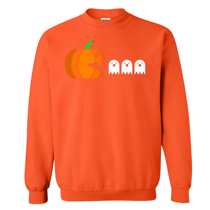 Pumpkin Ghost Graphic Halloween Sweatshirt, Spooky Season Jack O Lantern Shirt, Funny Halloween Gift